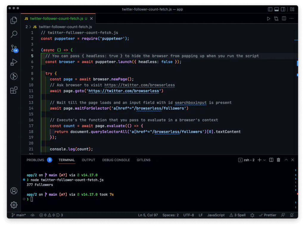 Headless browser automation