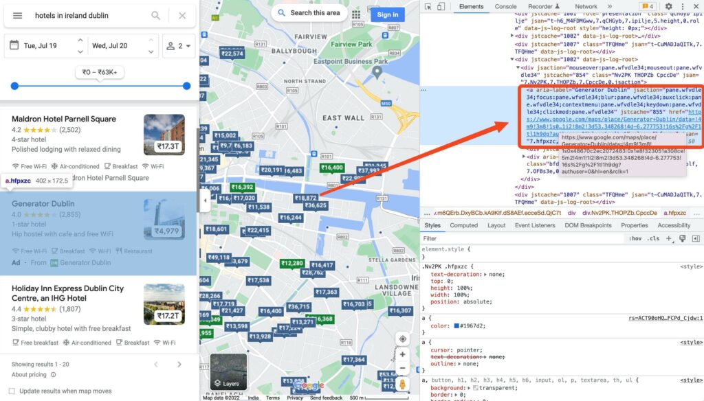 google maps data scraper