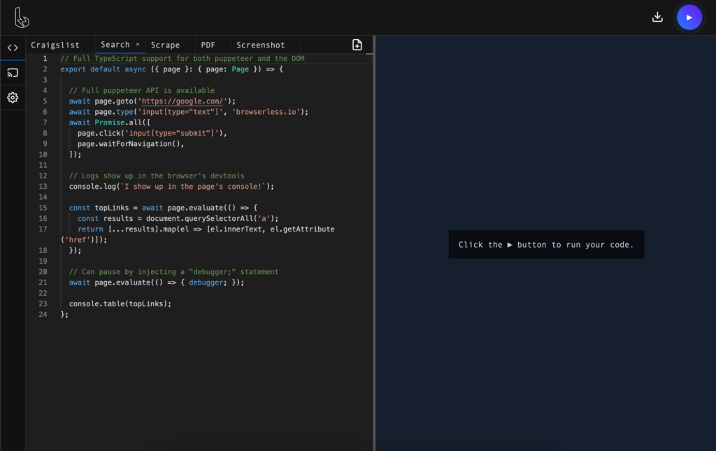 Image of the new REPL web-app