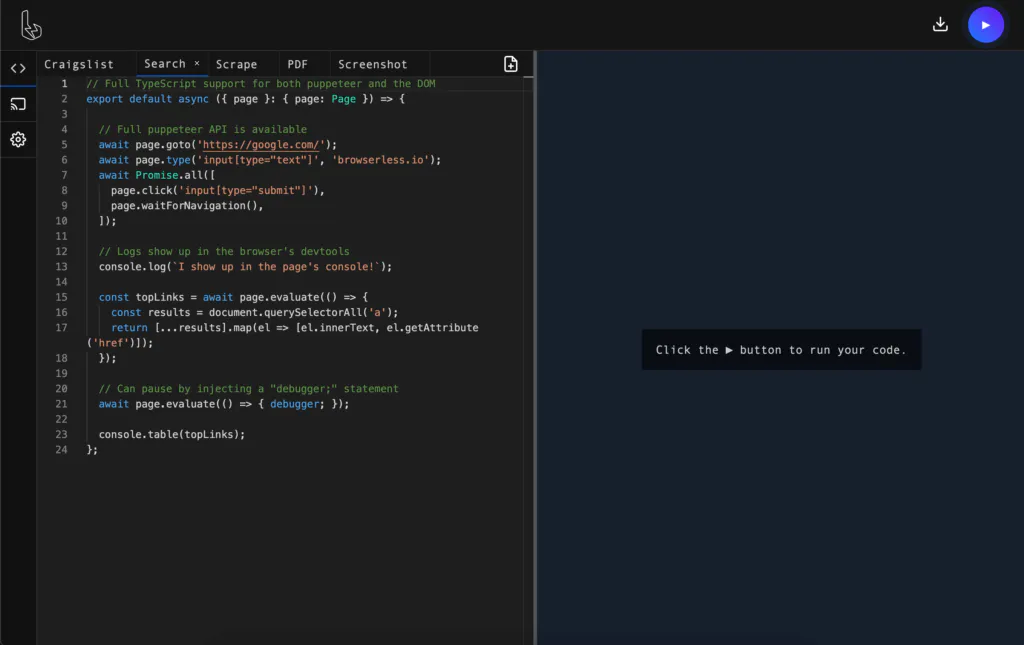 Image of the new REPL web-app