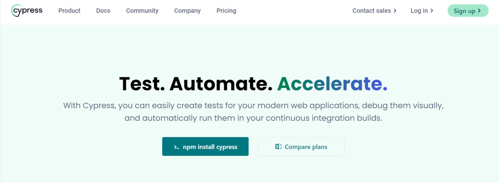 Cypress end-to-end testing framework